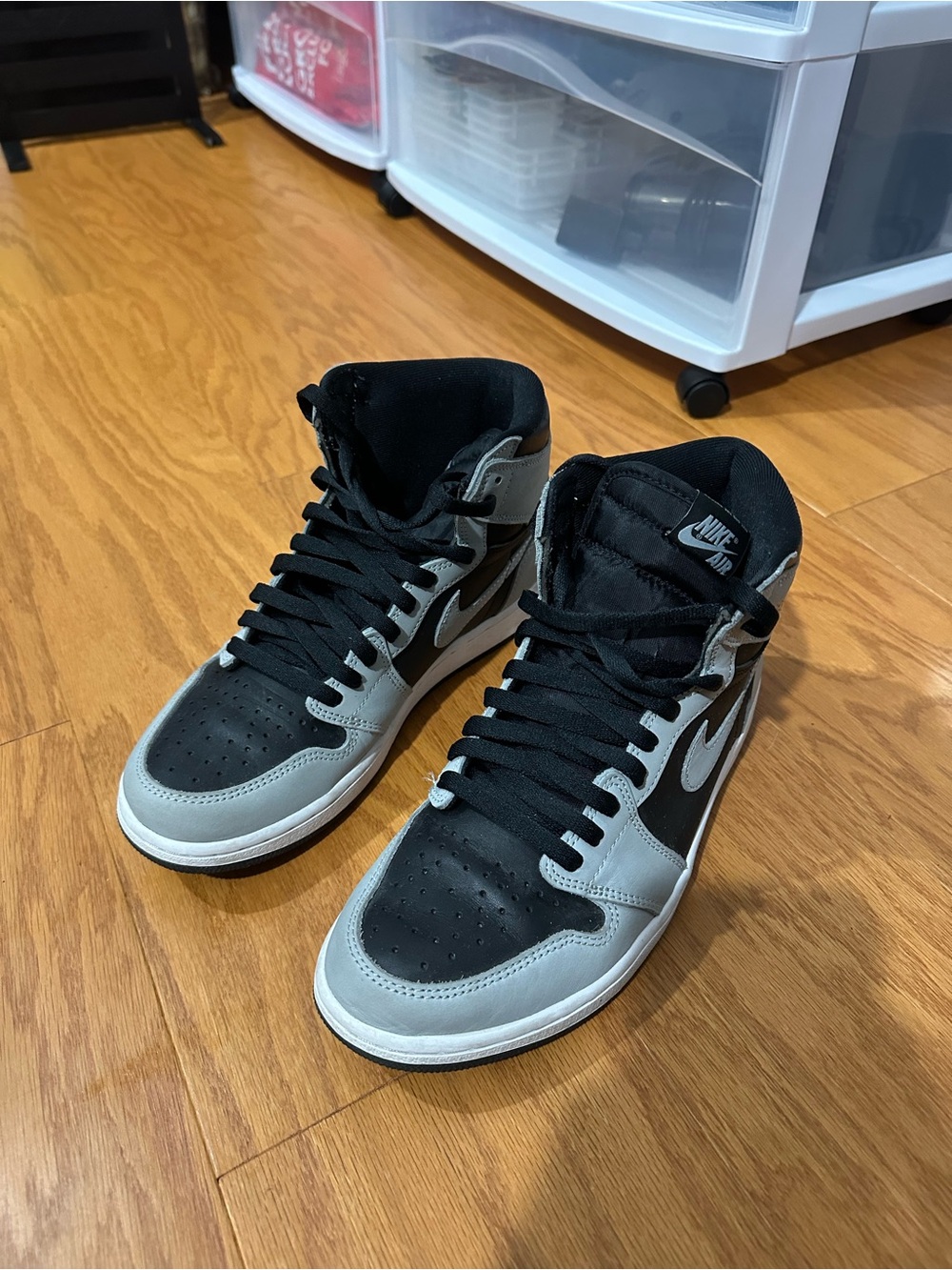 Men’s Nike Air Jordan’s High-Top Sneakers in Black and Gray